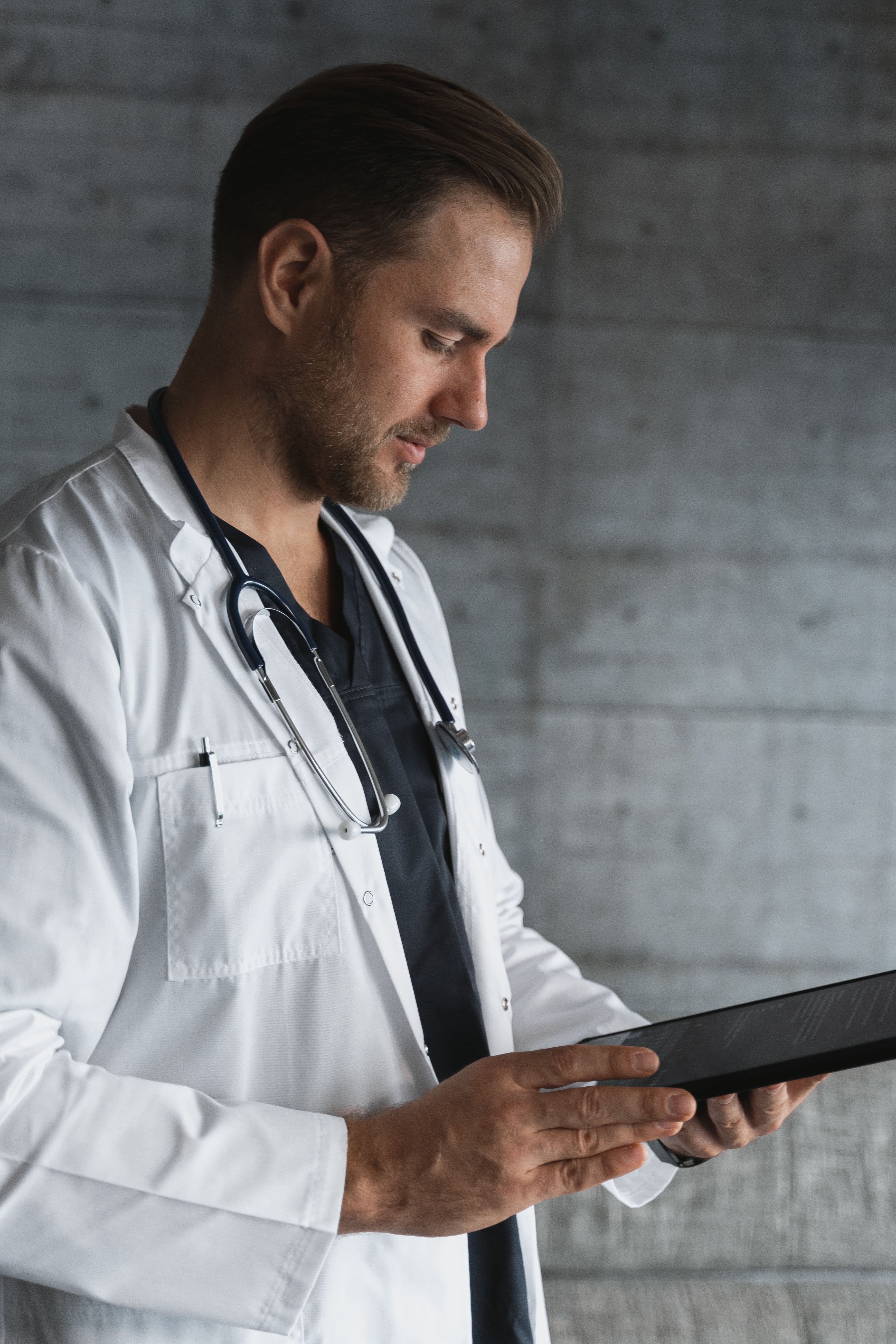 A clinician reviewing a patient profile